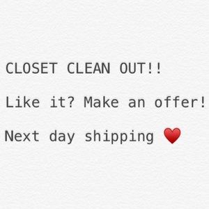CLOSET CLEAN OUT!